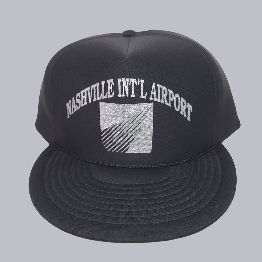 Nashville International Airport Snapback Hat Nissin Cap Black